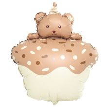  Кексик с мишкой бежевый