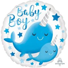 А 18" BABY BOY Нарвал Мама и Малыш S40