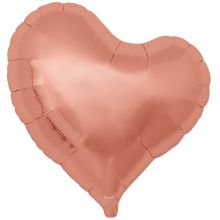 Т Б/РИС СЕРДЦЕ ИЗГИБ 18" Met Rose Gold
