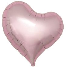Т Б/РИС СЕРДЦЕ ИЗГИБ 25" Met Light Pink