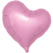 Т Б/РИС СЕРДЦЕ ИЗГИБ 25" Metallic Pink