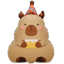  Капибара в колпаке с тортом