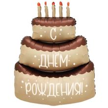  Торт кремовый С ДНЕМ РОЖДЕНИЯ