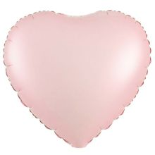 К Б/РИС СЕРДЦЕ 18" Пастель Пыльная роза