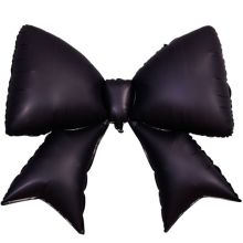  Бант черный сатин