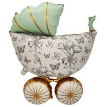  Коляска Винтаж мятная сатин