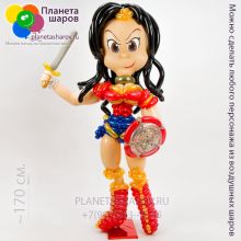 Чудо женщина из воздушных шаров