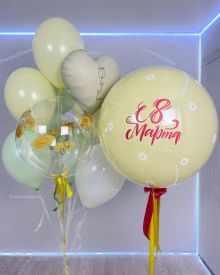 Фонтан из шаров на 8 марта