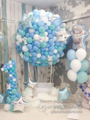 Большой серый мишка из воздушных шаров Большой серый мишка из воздушных шаров