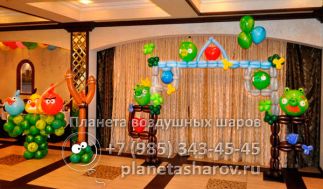 Оформление праздника в стиле Angry Birds
