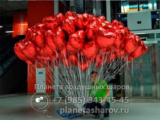 Сердца для оформления торгового центра ROOMER