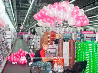 Украшение шарами магазина
