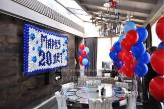 Панно из шаров на день рождения