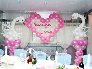 Украшение свадьбы воздушными шарами