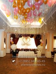 Классическое оформление свадьбы шарами