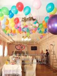 Оформление свадьбы разноцветными шарами Оформление свадьбы разноцветными шарами
