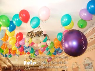 Оформление свадьбы разноцветными шарами Оформление свадьбы разноцветными шарами