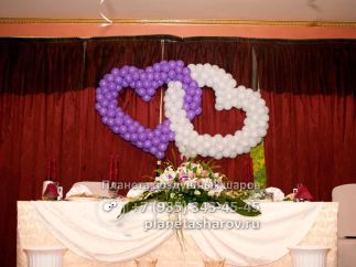 Сиреневые шары на свадьбу Сиреневые шары на свадьбу