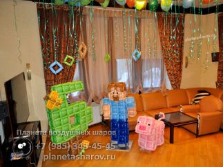 День рождения в стиле Майнкрафт
