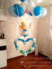 Воздушные шары на встречу мальчика из роддома