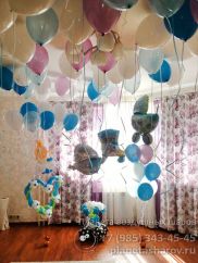 Воздушные шары на встречу мальчика из роддома