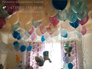 Воздушные шары на встречу мальчика из роддома