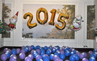 Украшение воздушными шарами на новый год