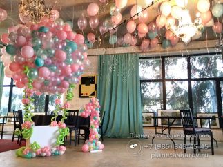 Большой шар из воздушных шаров