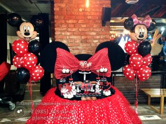 Минни Маус украшение воздушными шарами