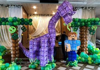 Оформление для любителя игры Майнкрафт и динозавров Оформление для любителя игры Майнкрафт и динозавров