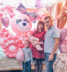 Украшение комнаты на рождение девочки Украшение комнаты на рождение девочки