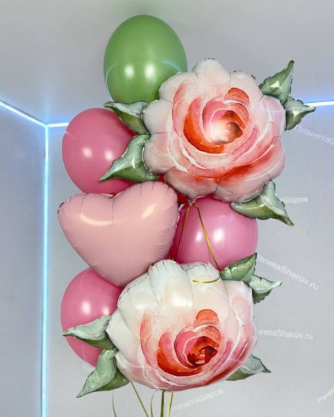Цветочный фонтан из шаров