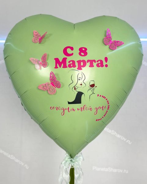 Композиция из шаров на 8 марта