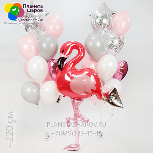 Набор воздушных шаров с фламинго