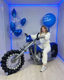 Синий мотоцикл