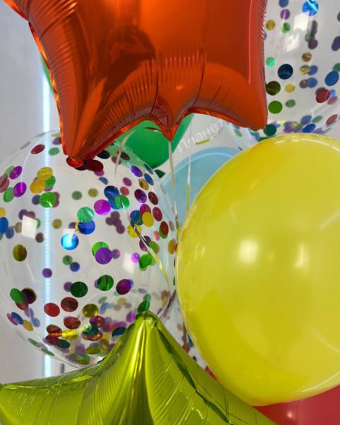 Радужный фонтан шаров