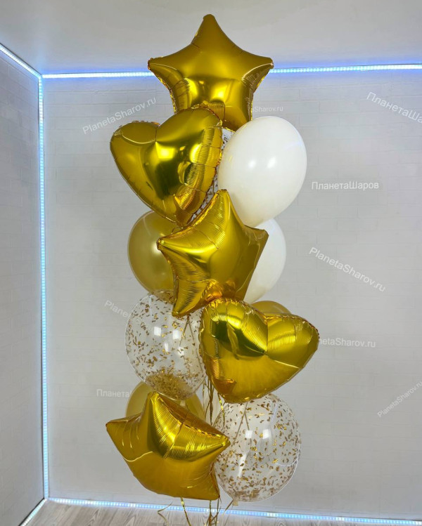 Золотой фонтан шаров