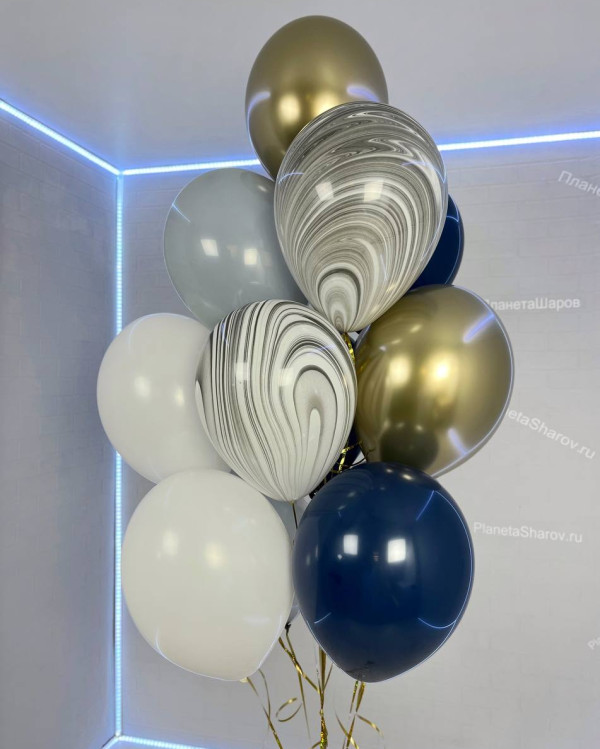 Фонтан черно-белый с вкраплениями