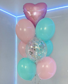 Розовый фонтан шаров