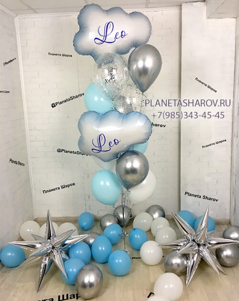 Фонтан шаров с облаком