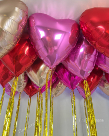 Золото-розовый набор шаров