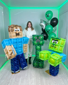 Композиция из шаров Майнкрафт