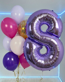 Фиолетово-золотые шары