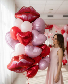 Поцелуи и сердечки