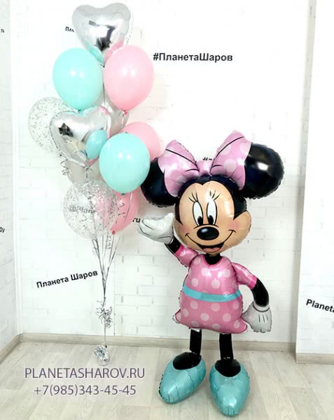 Мини-Маус с фонтаном шаров