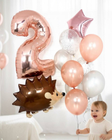 Шарики с ежиком и цифрой