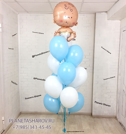 Голубой фонтан с пупсом