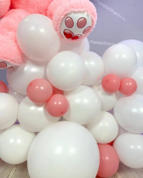 Мишка с розовой цифрой