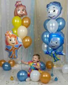 Шары с фиксиками Симка и Нолик