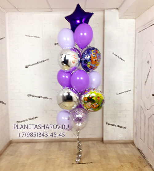 Фонтан с шарами Три Кота